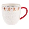 Bela porcelanasta skodelica 630 ml Knitting – Dakls
