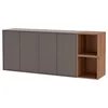 EKET Kombinacija zidnih ormarića, tamnosiva/im. orahovine, 175x35x70 cm
