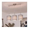 Brilagi - LED luster na sajli NUBILA 3xE27/60W/230V svetlo siva
