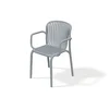 Prosperplast Stol BRENE z naslonjali za roke, siv, 57,5 x 53 x 82,5 cm, plastika