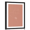 Plakat s paspartujem nežne linije in cvet življenja - 40x60 no frame