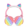 Bluetooth slusalice Cat Pot it roze