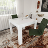 HANAH HOME Trpezarijski sto Single 90 Shiny White