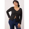 Trendyol Curve Ženska bluza Tbbaw26Af00068, Crna