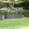 Povišena vrtna gredica od pocinčanog čelika 152 x 80 x 36 cm sivi