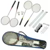 Set za badminton 4 reketa + 2 loptice + mreža sa nosačima