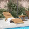 Ležaljka 2 pcs Smeđa 198 x 55 x 58,5 cm Čvrsto teak drvo
