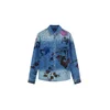 Desigual Bluza moder denim/rjava/roza/črna