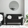 Klupa s naslonom crna 120x62x75,5 cm tkanina