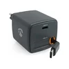 Nedis WCHARC30WBK - Punjač sa uvlačivim kablom Power Delivery 30W 2xUSB-C crna