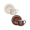 TOGNANA 2-delni set skodelic za espresso s podstavkom, porcelan, 90 ml