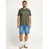 Funky Buddha Majica  temno zelena / volneno bela