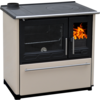 PLAMEN štedilnik na drva 850 Glas Krem (levi dimni priključek)