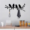 Lessentiel Maison Zidna vešalica Sitting Birds, 62x42x2cm, Crna