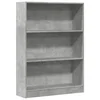 Regal za knjige boja betona 80x24x109 cm konstruirano drvo