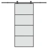 Klizna vrata s priborom 90 x 205 cm od ESG stakla i aluminija