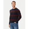 TOMMY HILFIGER Pulover mornarska / konjak / rdeča