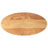 vidaXL vidaXL Mizna plošča svetlo rjava 100x50x4 cm trdna hrastovina ovalna, (5000268652)