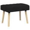 Klupa s utorima Crna 60 x 40 x 45 cm Tkanina
