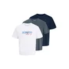 JACK & JONES Majica JJJADE mornarska/azur/temno siva/bela