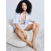 Calvin Klein Underwear Spodnji del pižame  svetlo modra / bela