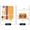 INF DIY Materialni Paket za Mini Fotoaparat Torbico iz PU Usnja Khaki+Dark brown, (5000076161)
