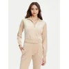 Velur pulover Guess COUTURE ženski, bež barva, V3BQ22 K0232