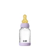 BIBS - Otroška steklena steklenička Boheme 120 ml, lateks - Violet Sky (počasen pretok)