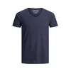 JACK & JONES Majica BASIC V-NECK TEE S/S NOOS, modra