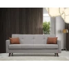 Atelier del Sofa Trosed na razvlačenje Polya 205x86x75cm Svetlosivi
