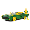 Avtomobilček Ford Thunderbird Jada kovinski z odpirajočimi elementi in figurica Loki dolžina 22 cm 1:24
