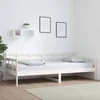 Den Dnevna postelja bela trdna borovina 90x200 cm