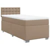 Vidaxl Box spring postelja z vzmetnico kapučino 100x200cm umetno usnje