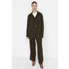 Trendyol Emerald Green Collar Detailed Cardigan-Pants Knitwear Suit