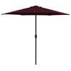 Vidaxl Zunanji senčnik z aluminijastim drogom 270x246 cm bordo rdeč