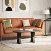 Noge za klub stolić u obliku slova X, 2 kom, crne, 28 x (42-43) cm, čelik