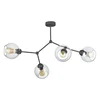 Mitea M10455-4 razgranat luster sa 4 staklene kugle, crni, 4xE27