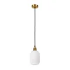 Luster na sajli HECTOR 1xE27/15W/230V, bela/mesing, fi 14 cm