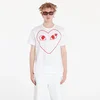 Majice Comme des Garçons PLAY Heart Logo Short Sleeve Tee UNISEX White L