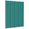 vidaXL Strešni panel 12 pcs Zelena 60 x 45 cm Pocinkano jeklo