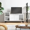 TV ormarić sjajni bijeli 100 x 35 x 55 cm od konstruiranog drva