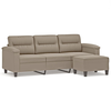 vidaXL vidaXL Trosed s stolčkom za noge taupe 180 cm blago iz mikrovlaken, (20926180)