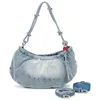 Desigual BAG HALF LOGO DENIM WAVERLY Modra