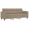 4-dijelni set sofa s jastucima smeđesivi od mikrovlakana