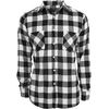 Plaid flannel shirt blk/wht