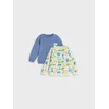 Sinsay - Pamučni duksevi crewneck 2 pack - mid blue