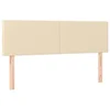 Vidaxl Posteljno vzglavje krem 144x5x78/88 cm blago