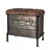 TABURE KLUPA metal, tekstil antracit, braon