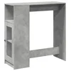 Vidaxl Barska miza s policami betonsko siva 101x40x103,5 cm inž. les