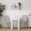 Homestyle4U Jedilna miza in stoli komplet, 90x73x60 cm, bela in krem